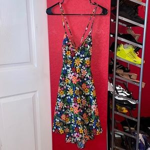 SHEIN floral Cami cross back dress